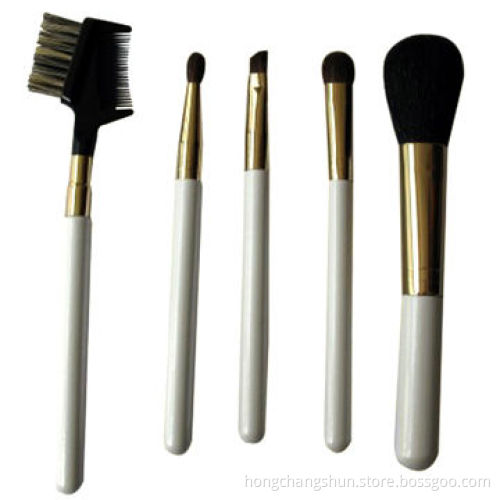 White Simplicity 5-unit Compact Brush Set, Various Types of Bristles are Available